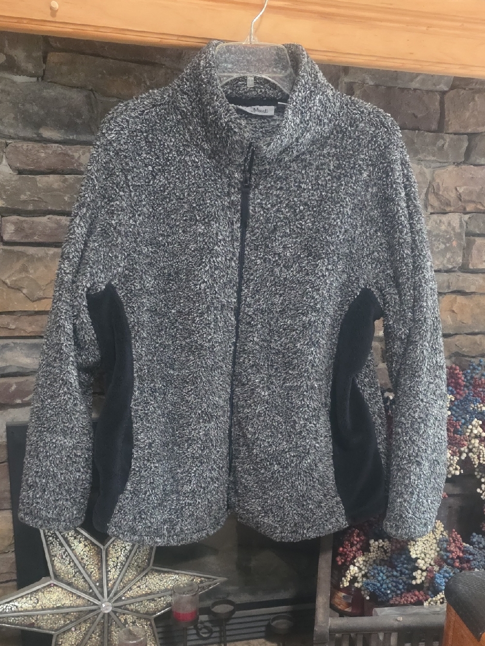 Jason Maxwell Fuzzy Zip Up Sz 1X